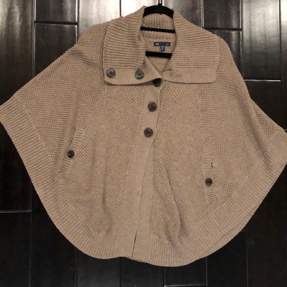 Brown poncho sweater